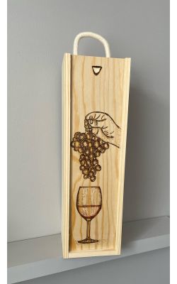 1 Bottle Hand Burned Pre-Made Wine Box