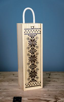 1 Bottle Hand Burned Pre-Made Wine Box
