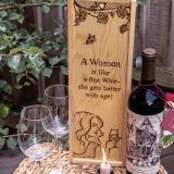 1 Bottle Magnum Hand Burned Pre-Made Wine Box