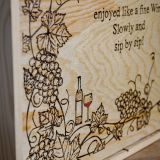 4 Bottle Hand Burned Pre-Made Wine Box