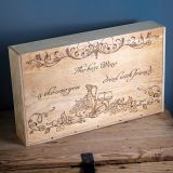 6 Bottle Hand Burned Pre-Made Wine Box