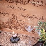 6 Bottle Hand Burned Pre-Made Wine Box